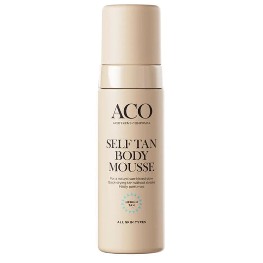 ACO Self Tan Body Mousse 150 ml – Luonnollinen päivetys koko vartalolle ilman aurinkoa