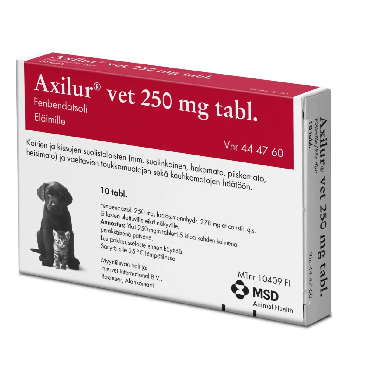 AXILUR 250 mg vet tabletti 10 fol