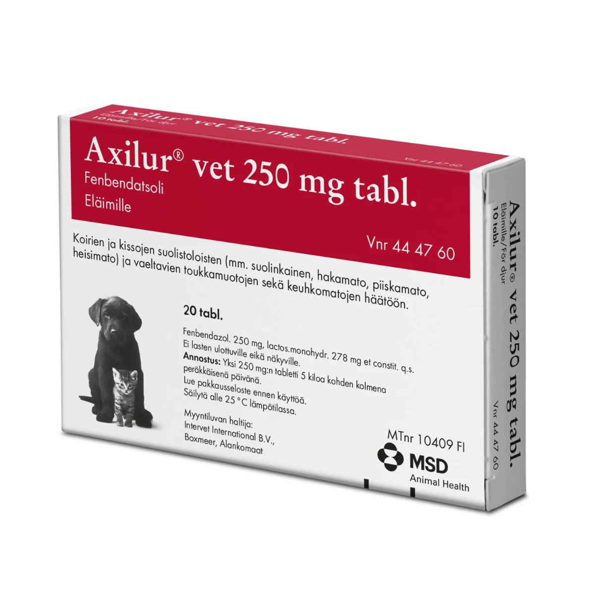 AXILUR 250 mg vet tabletti 20 fol