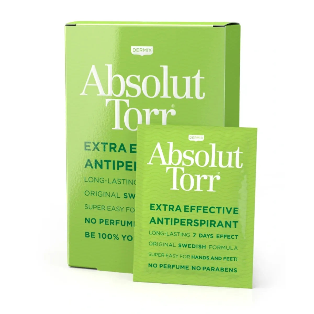 ABSOLUT TORR - Tosi kuiva pyyhe 10 kpl antiperspiranttipyyhe hikoilun estoon