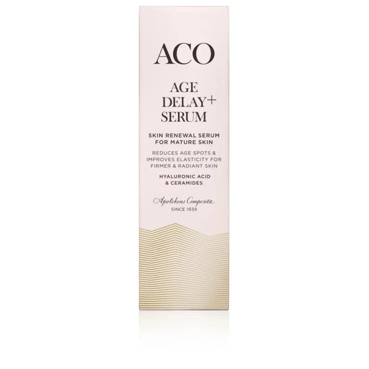 ACO Face Age Delay+ Serum 30 ml – Tehokas ikääntymistä hidastava seerumi kaikille ihotyypeille