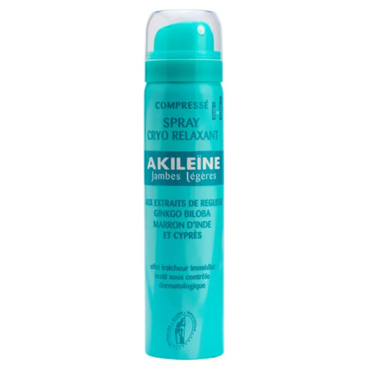 Akileine Cryo-Relaxing Spray suihke turvonneille jaloille 150 ml virkistävä suihke väsyneille jaloille