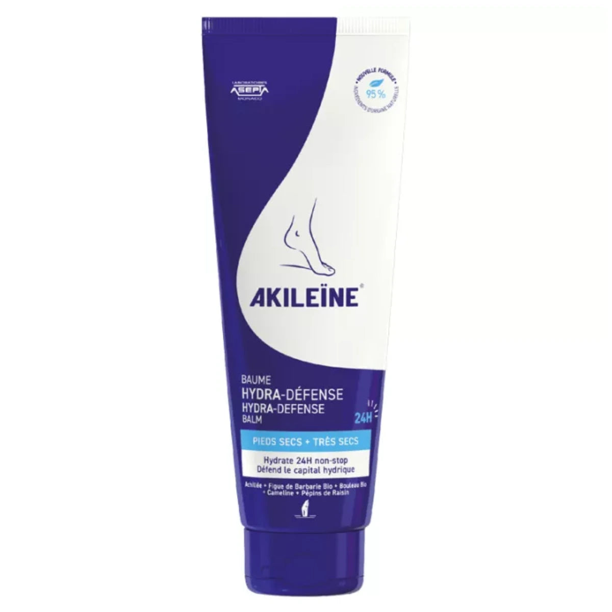 Akileine Hydra-Defense Balm voide kuiville jaloille 125 ml nopeasti ja pitkäkestoisesti ihoa kosteuttava jalkavoide