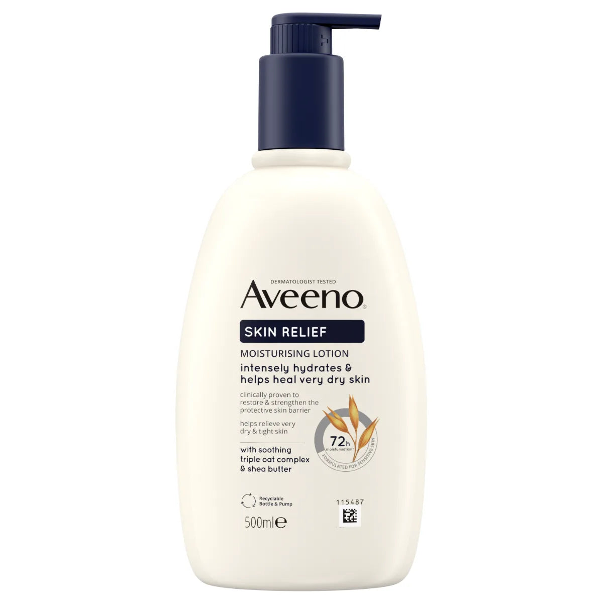 Aveeno Skin Relief Moisturising Lotion kosteusvoide 500 ml hajusteeton kosteuttava ja rauhottava kosteusvoide herkälle iholle