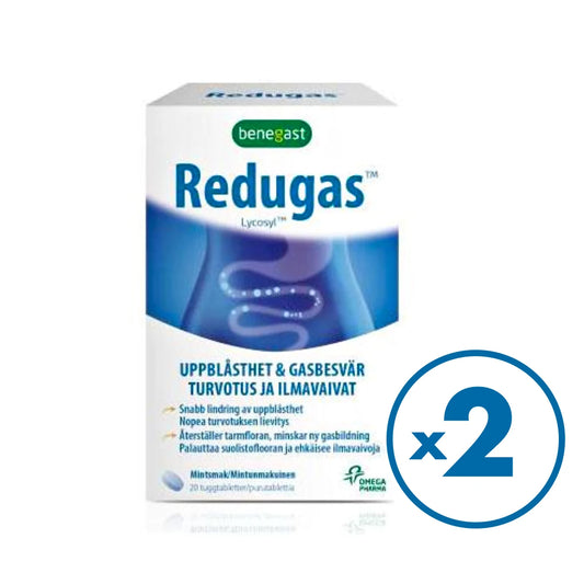 Benegast Redugas purutabletti 2x20 kpl