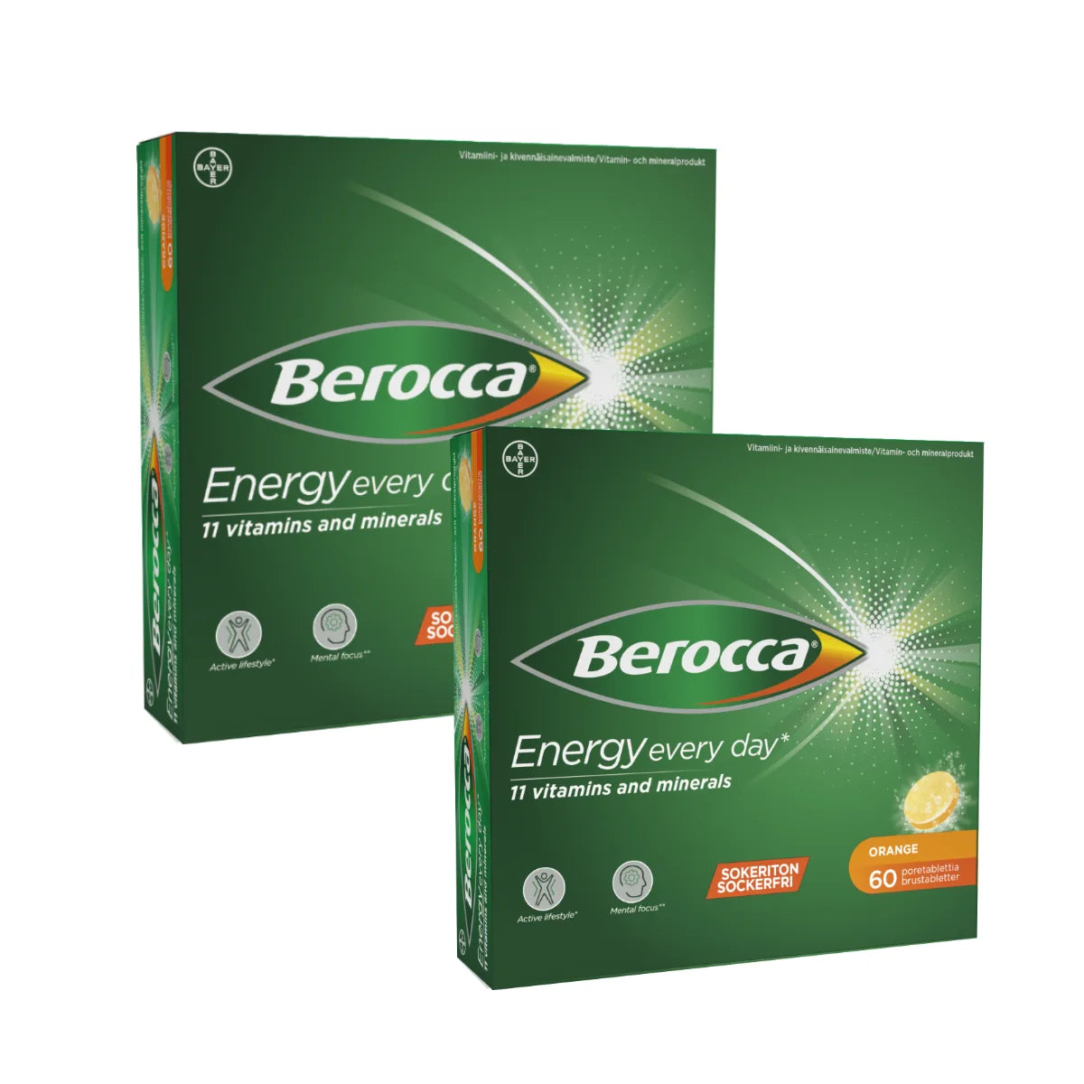 BEROCCA Energy Orange poretabletti 2x60 kpl kampanjapakkaus