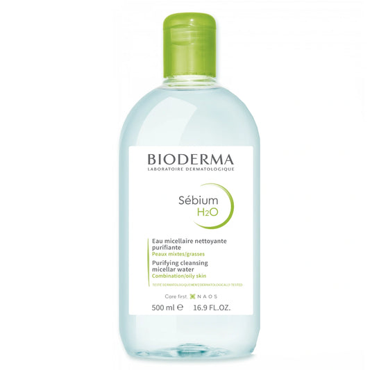 BIODERMA Sebium H2O misellivesi 500 ml puhdistusvesi rasvoittuvalle iholle