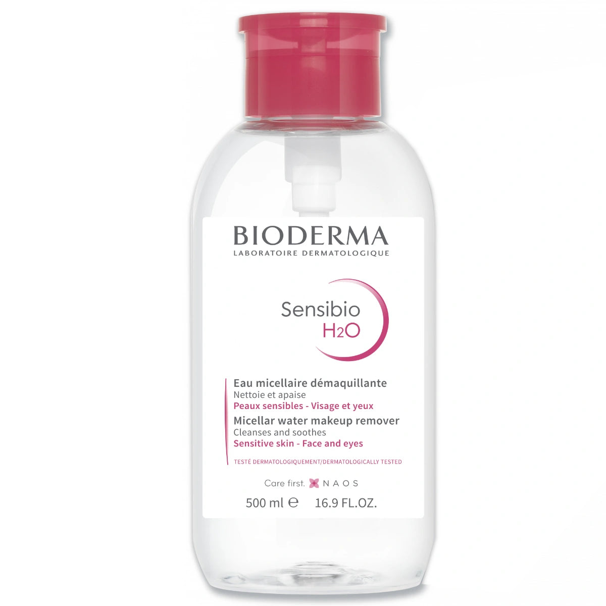 BIODERMA Sensibio H2O misellivesi 500 ml herkälle ja punoittavalle iholle