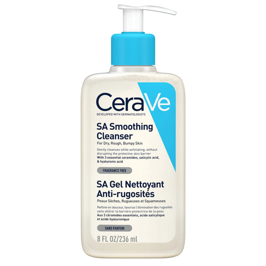 CERAVE SA Smoothing Cleanser puhdistusaine 236 ml kevyesti kuoriva kuivalle ja karhealle iholle