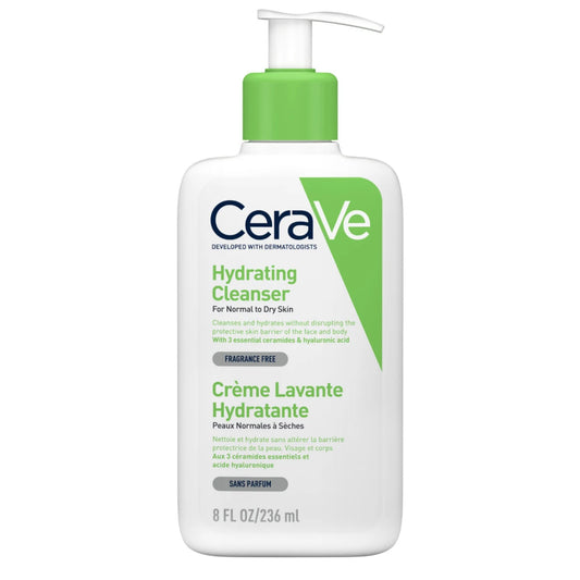 CERAVE Hydrating Cleanser puhdistustuote 236 ml puhdistaa ja kosteuttaa säilyttäen ihan oman suojamuurin