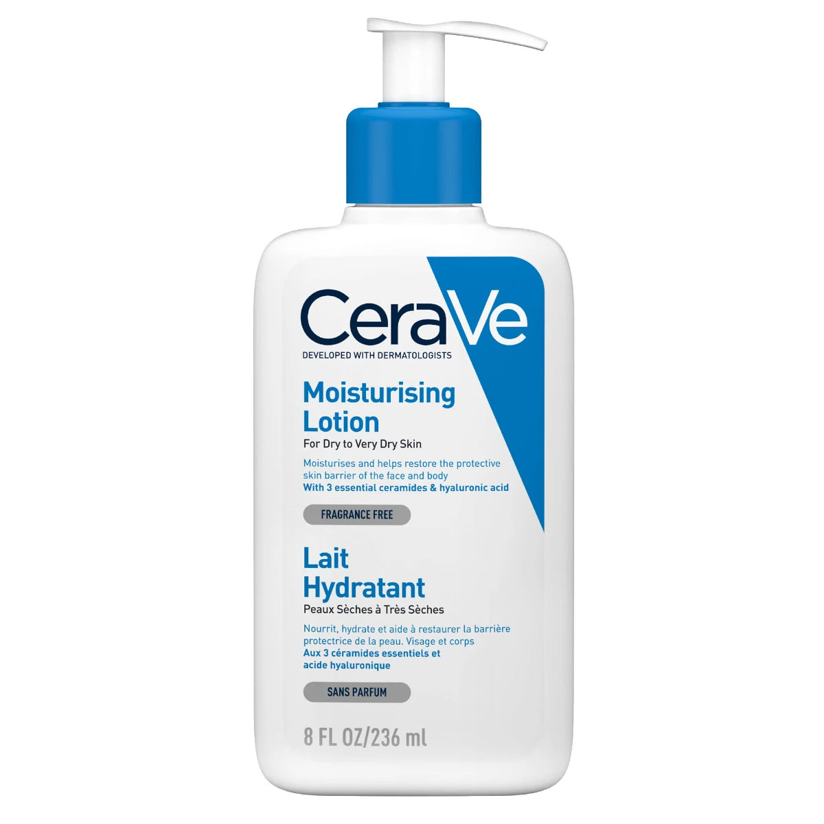 CERAVE Moisturising Lotion 236 ml kosteusvoide kuivalle iholle, pumppupullo