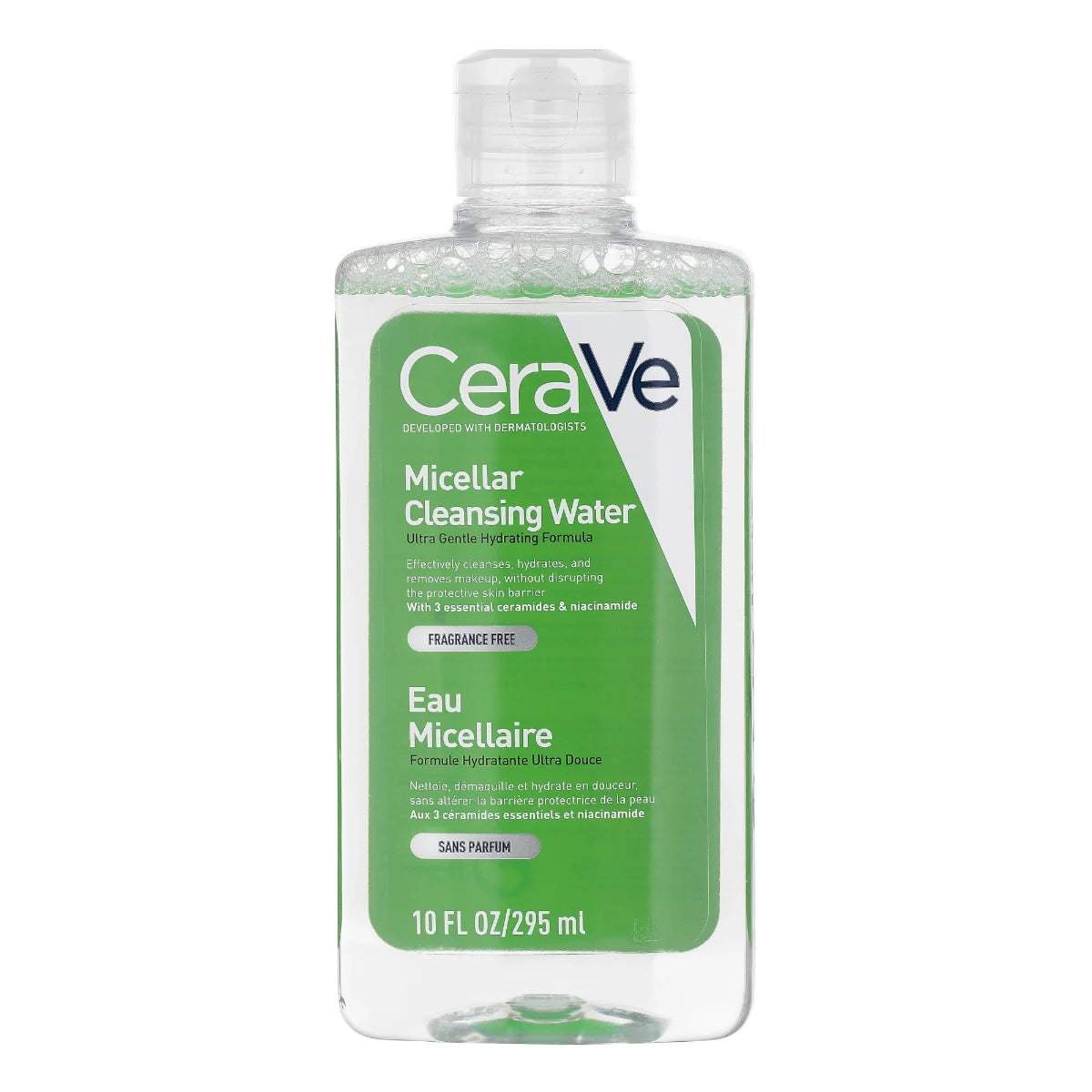 CERAVE Micellar Cleansing Water puhdistusvesi 295 ml erittäin tehokas ja hellävarainen misellivesi kasvojen ja meikin puhdistukseen