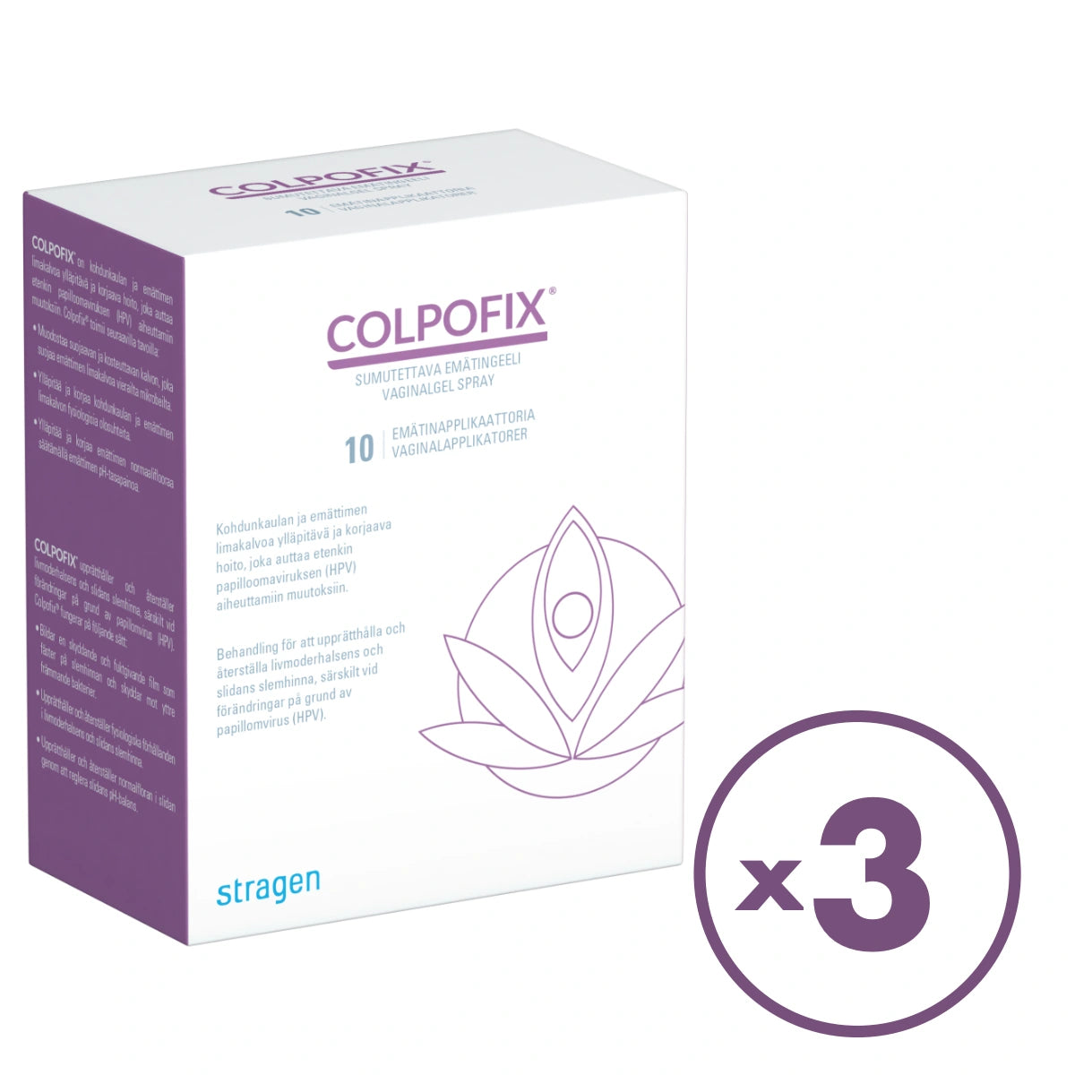 Colpofix sumutettava emätingeeli 3x10 kpl