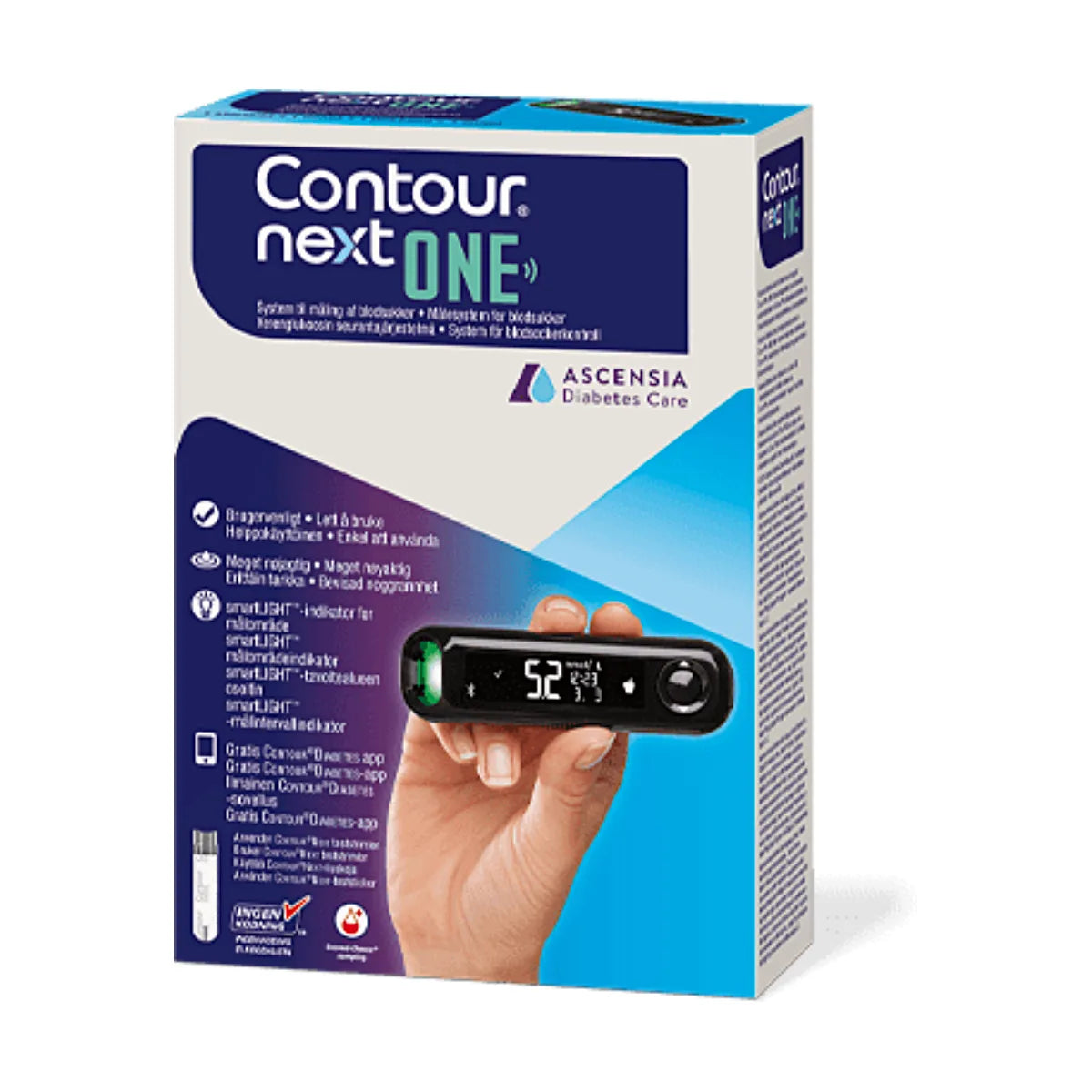 CONTOUR®NEXT ONE -verensokerimittari helppokäyttöinen ja pieni