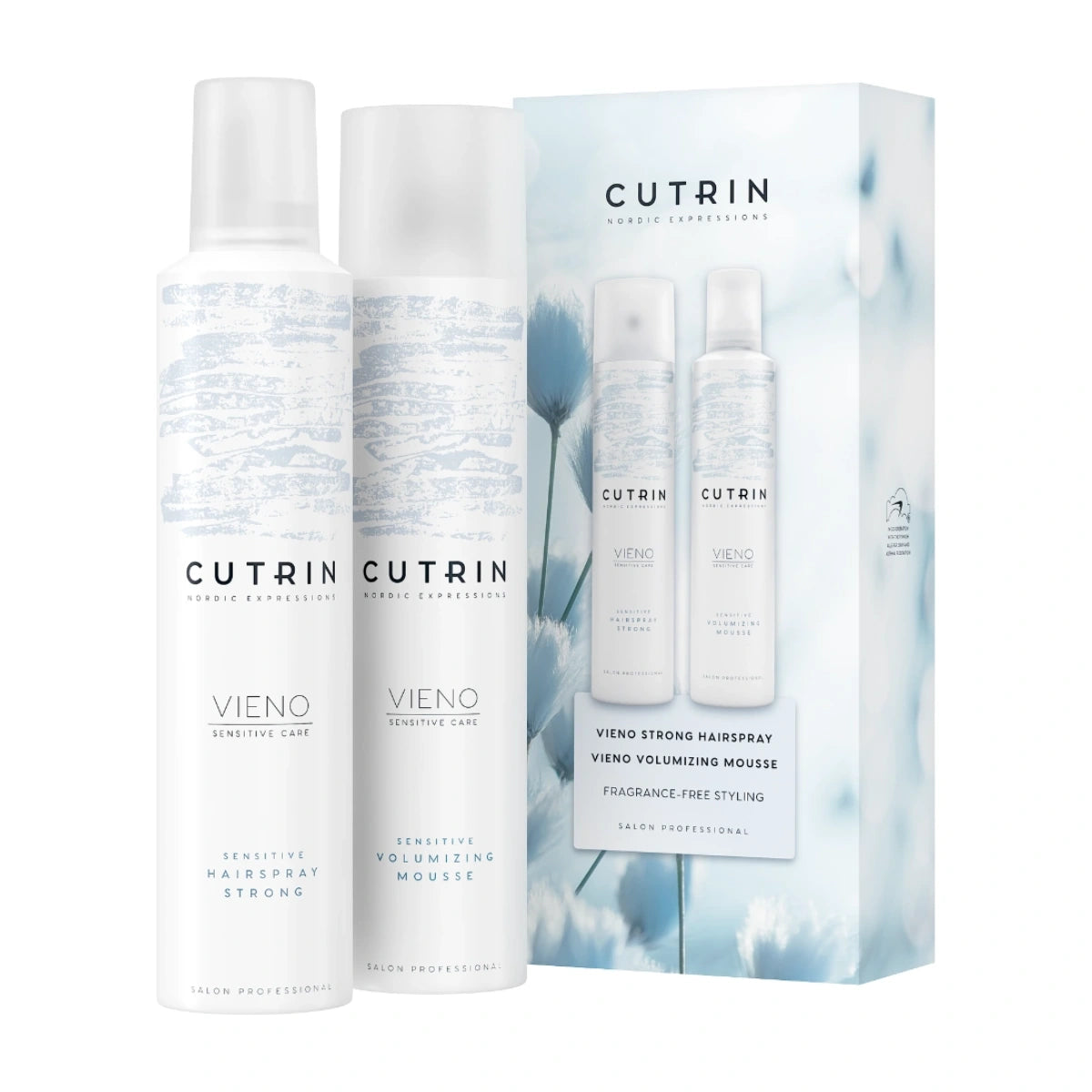 CUTRIN Vieno Styling Gift Box lahjapakkaus hiusten hajusteettomaan muotoiluun