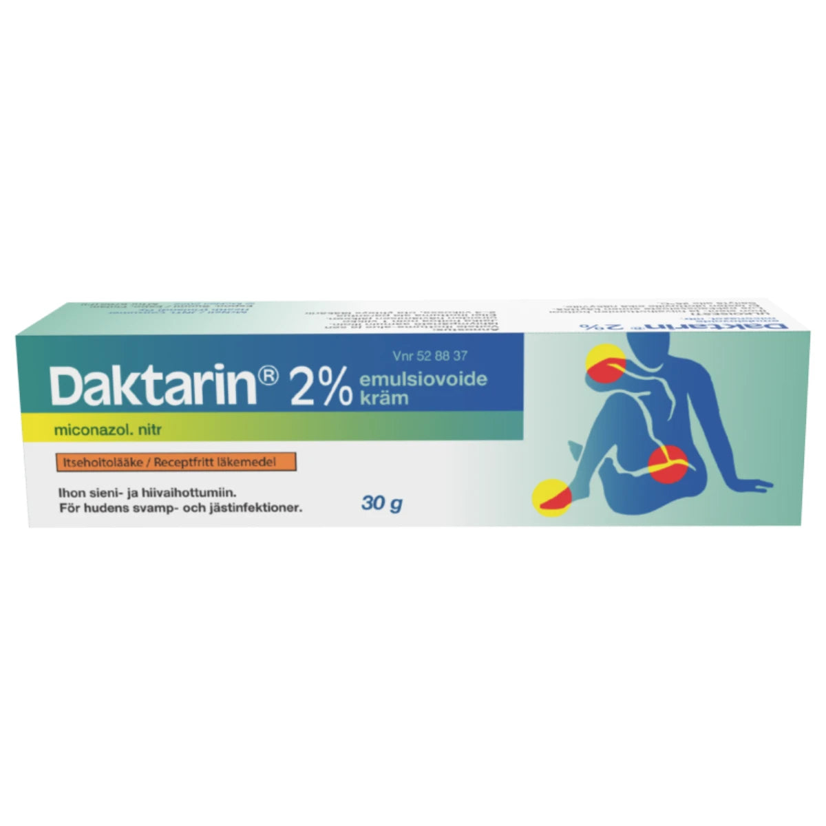 DAKTARIN 20 mg/g emulsiovoide 30 g ihon sieni- ja hiivaihottumiin