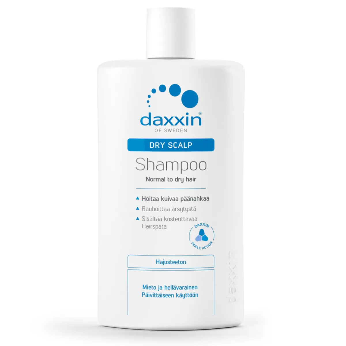 Daxxin Shampoo Normal to Dry Hair, hajusteeton 250 ml – Hellävaraista hoitoa kuivalle ja herkälle hiuspohjalle