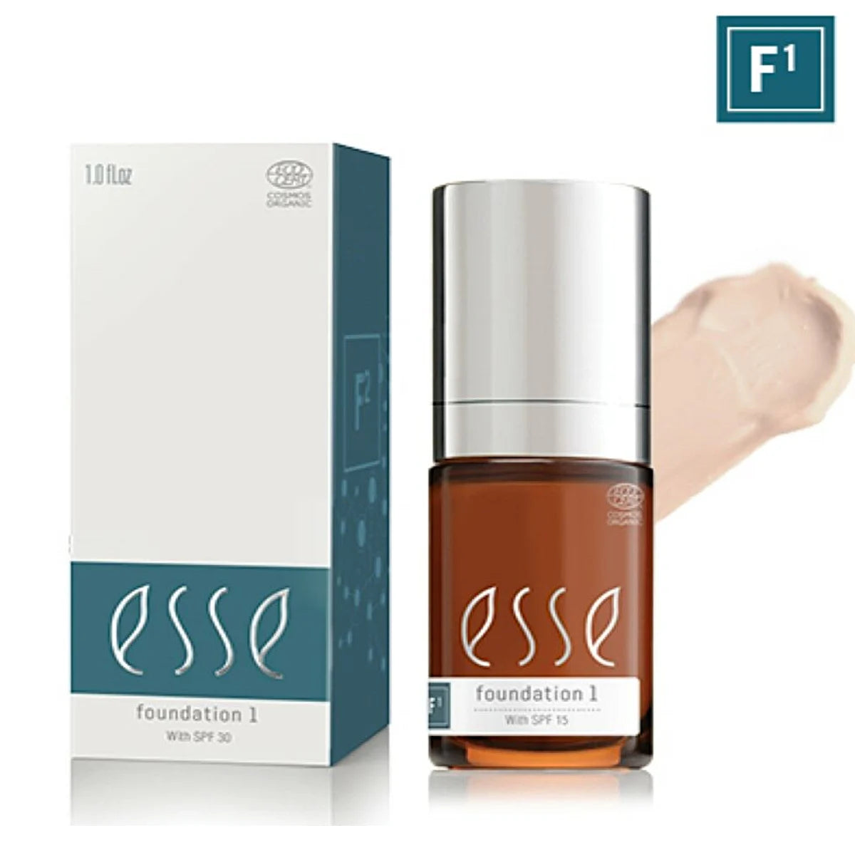 Esse Foundation 1 30 ml – Keskipeittävä, SPF30, mineraalipohjainen meikkivoide