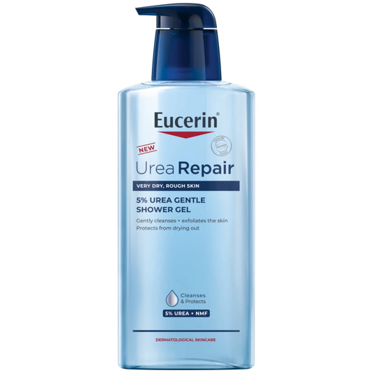 Eucerin UreaRepair 5% Urea Gentle Shower Gel 400 ml – Hellävarainen suihkugeeli kuivalle ja karhealle iholle