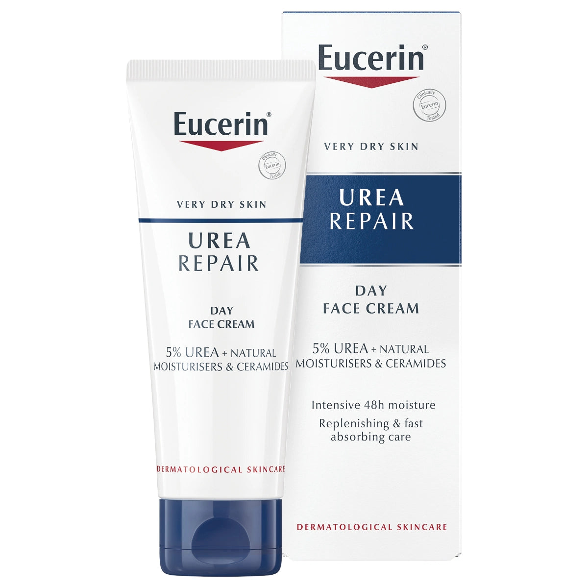 Eucerin UreaRepair Day Face Cream 5% Urea 50 ml – Päivävoide erittäin kuivalle iholle