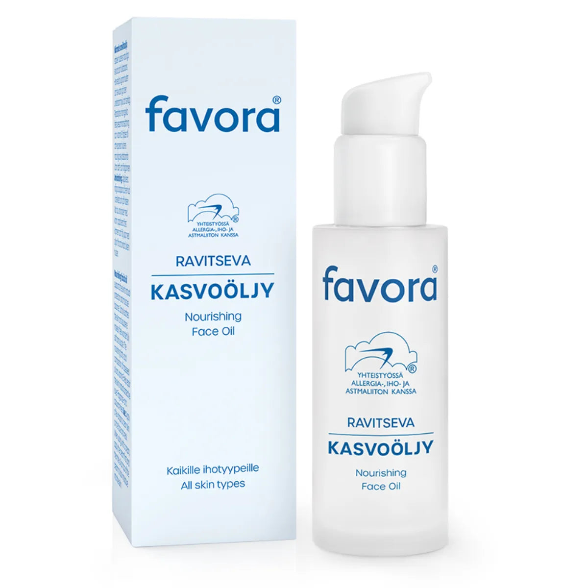 Favora Ravitseva Kasvoöljy 30 ml hajusteeton herkälle iholle