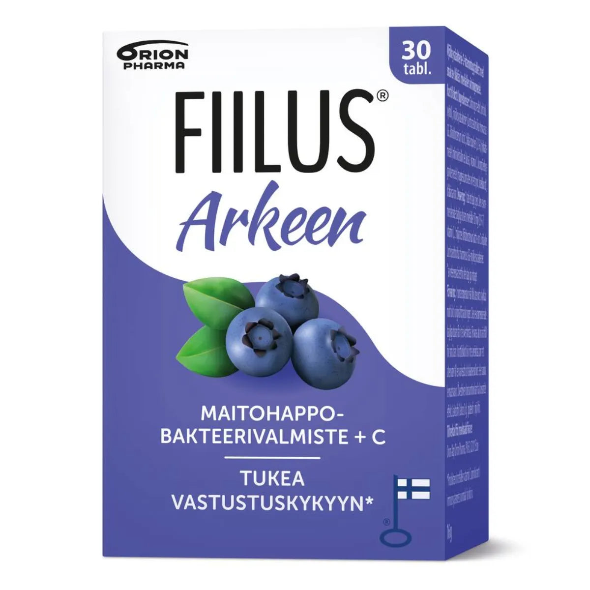 Fiilus Arkeen +C Mustikka 30 purutabl maitohappobakteeri purutablettina