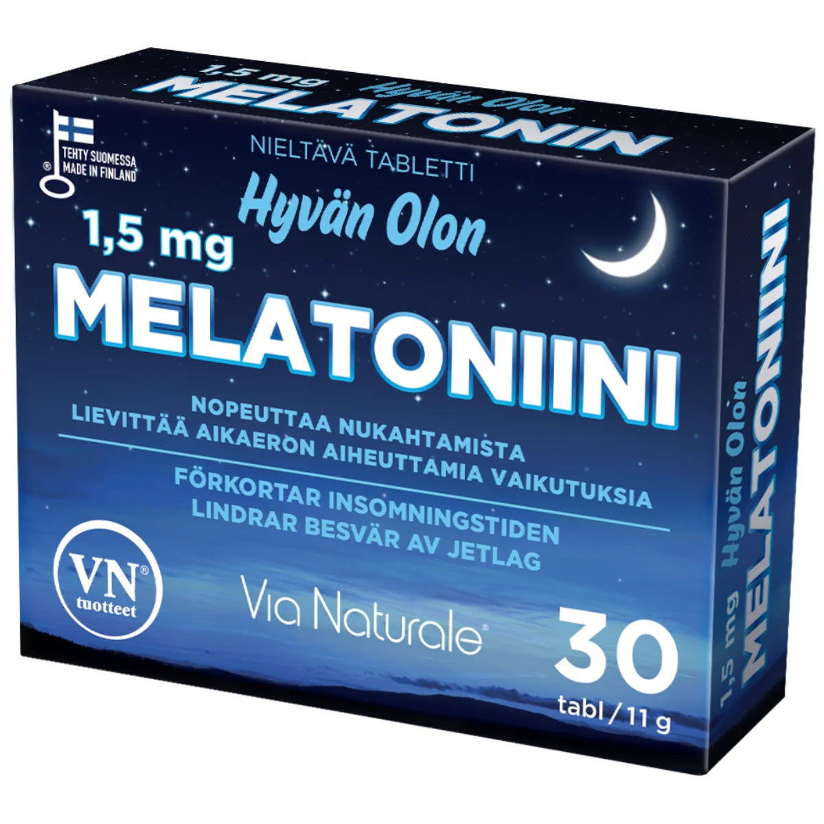 HYVÄN Olon Melatoniini 1,5 mg tabletti 30 kpl