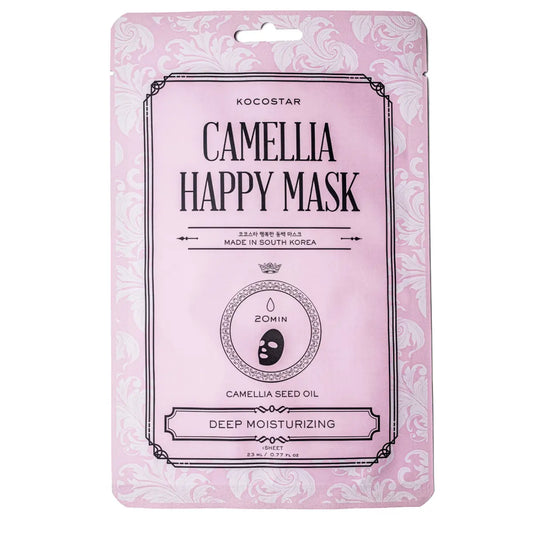 KOCOSTAR Camellia Happy Mask 1 kpl kasvoja tehokkaasti kosteuttava kangasnaamio