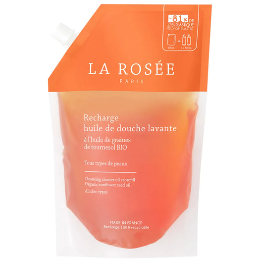 La Rosée Refillable Cleansing Shower Oil Refill 800 ml – Suihkuöljy täyttöpussissa kasvoille ja vartalolle