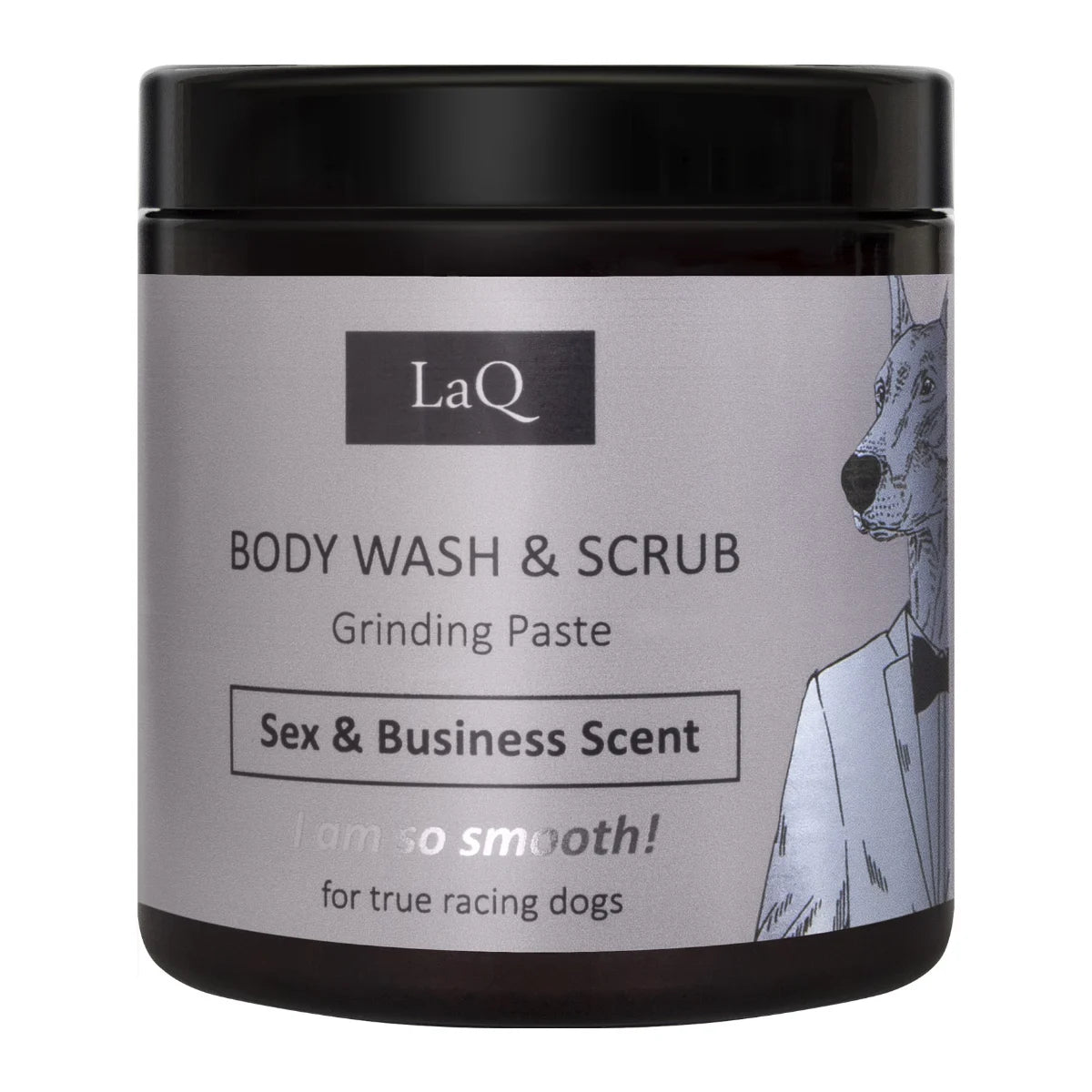 LAQ Doberman Body Wash & Scrub pesu- ja kuorintavaahto miehille 220 g