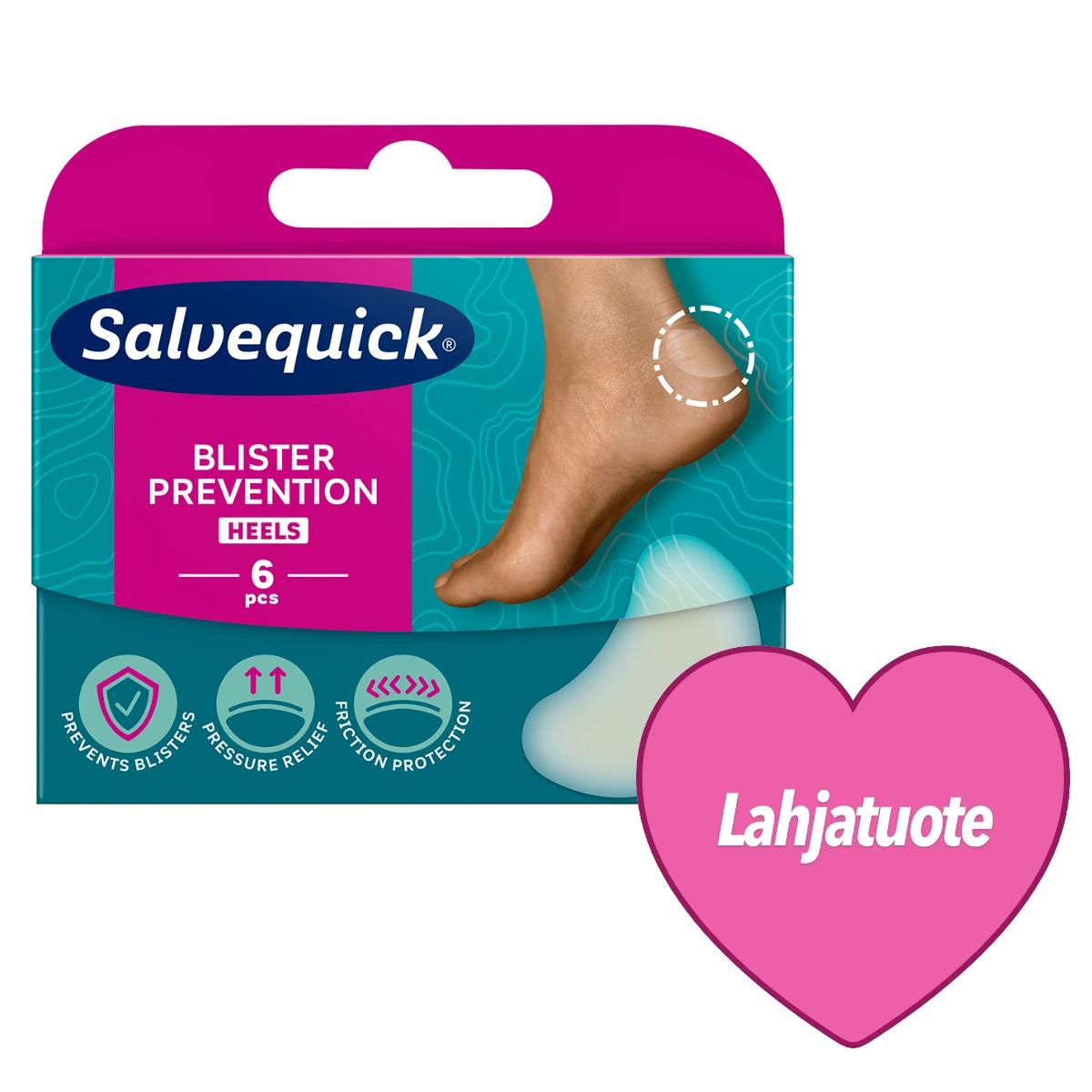 Lahjatuote Salvequick Blister Prevention Heels 6 kpl