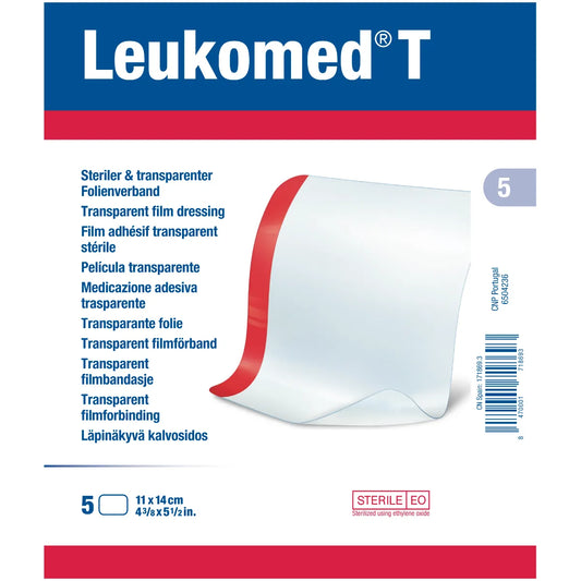 Leukomed® T 11 cm x 14 cm – Läpinäkyvä steriili kalvosidos haavojen ja katetrien suojaukseen