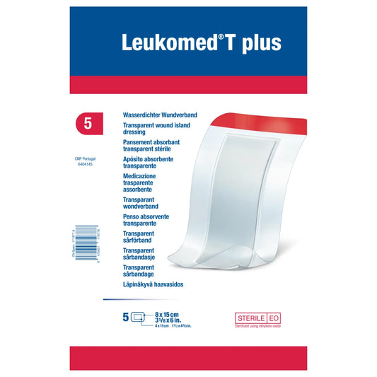 Leukomed T-Plus 8 x 15 cm 5 kpl läpiänäkyvä haavasidos