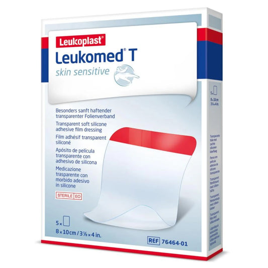 Leukomed® T Skin Sensitive 8 cm x 10 cm 5 kpl – Läpinäkyvä ja hellävarainen kalvosidos herkälle iholle