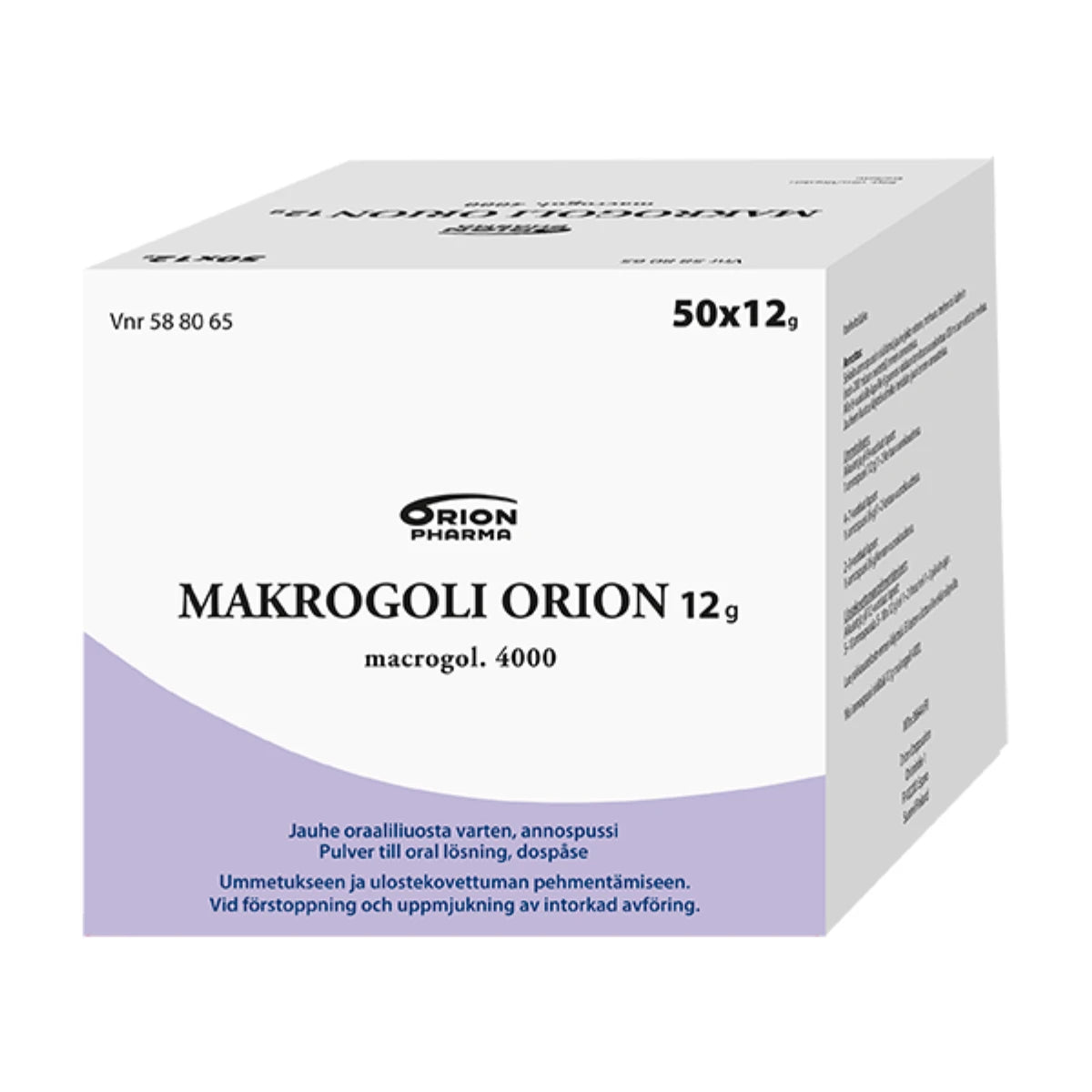 MAKROGOLI ORION 12 g jauhe oraaliliuosta varten, annospussi 50 kpl