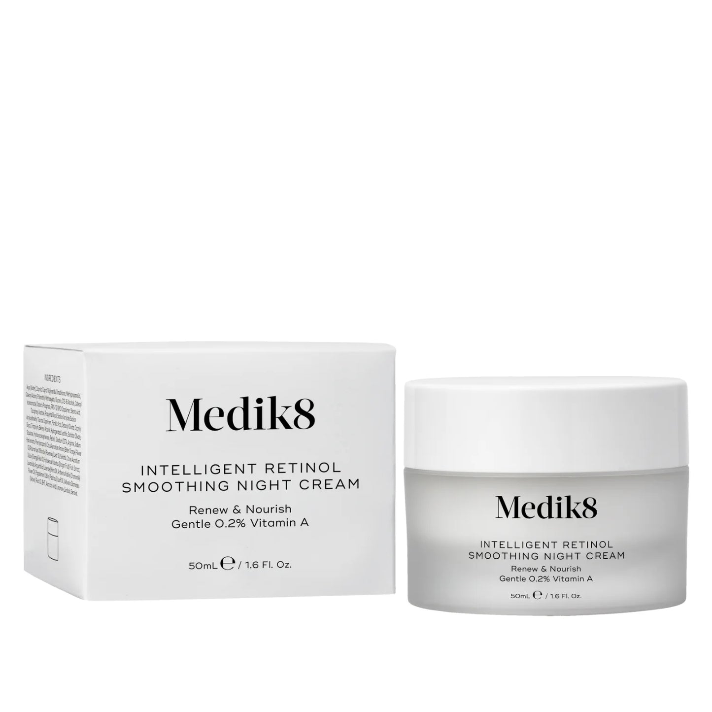 Medik8 Intelligent Retinol Smoothing Night Cream 50 ml – Nuorentava retinolivoide yökäyttöön uudistaa ja ravitsee