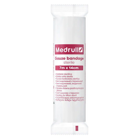 Medrull harsoside Gauze bandage steriili 14 cm x 7 m 1 kpl