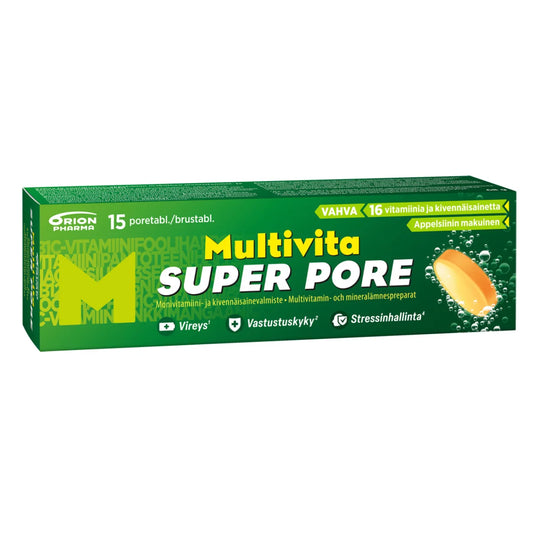 Multivita Super pore monivitamiini 15 poretablettia