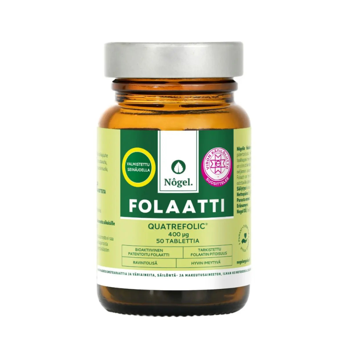 NÔGEL Folaatti Quatrefolic 400 mikrog 50 tabl bioaktiivinen folaatti