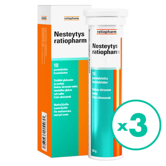 NESTEYTYS Ratiopharm poretabletti 3x10 kpl