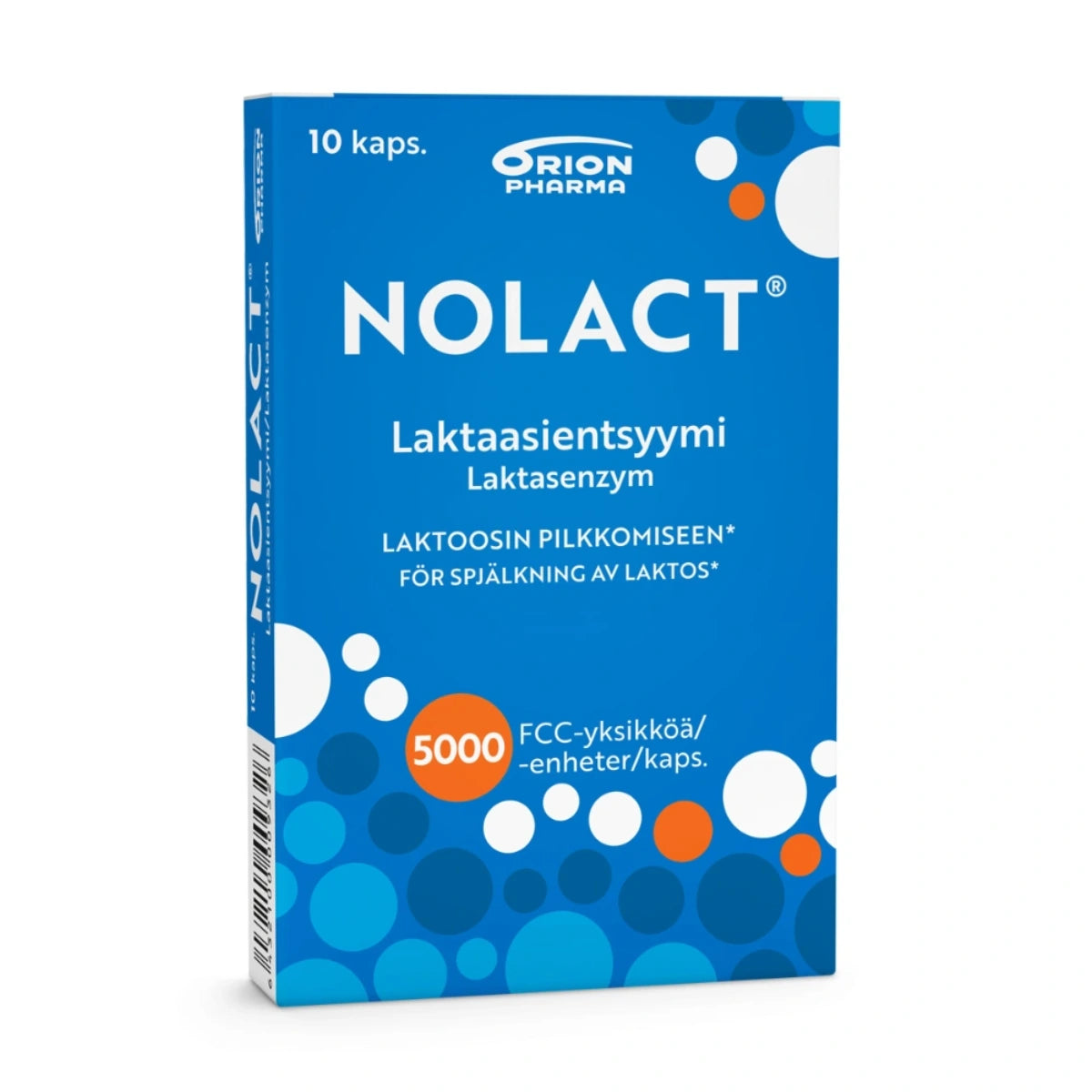 NOLACT Laktaasientsyymi 5000 FCC kapseli 10 kpl laktoosin pilkkomiseen