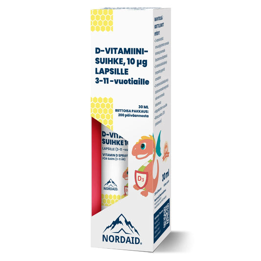 Nordaid 10 mikrog D-vitamiinisuihke lapsille 30 ml