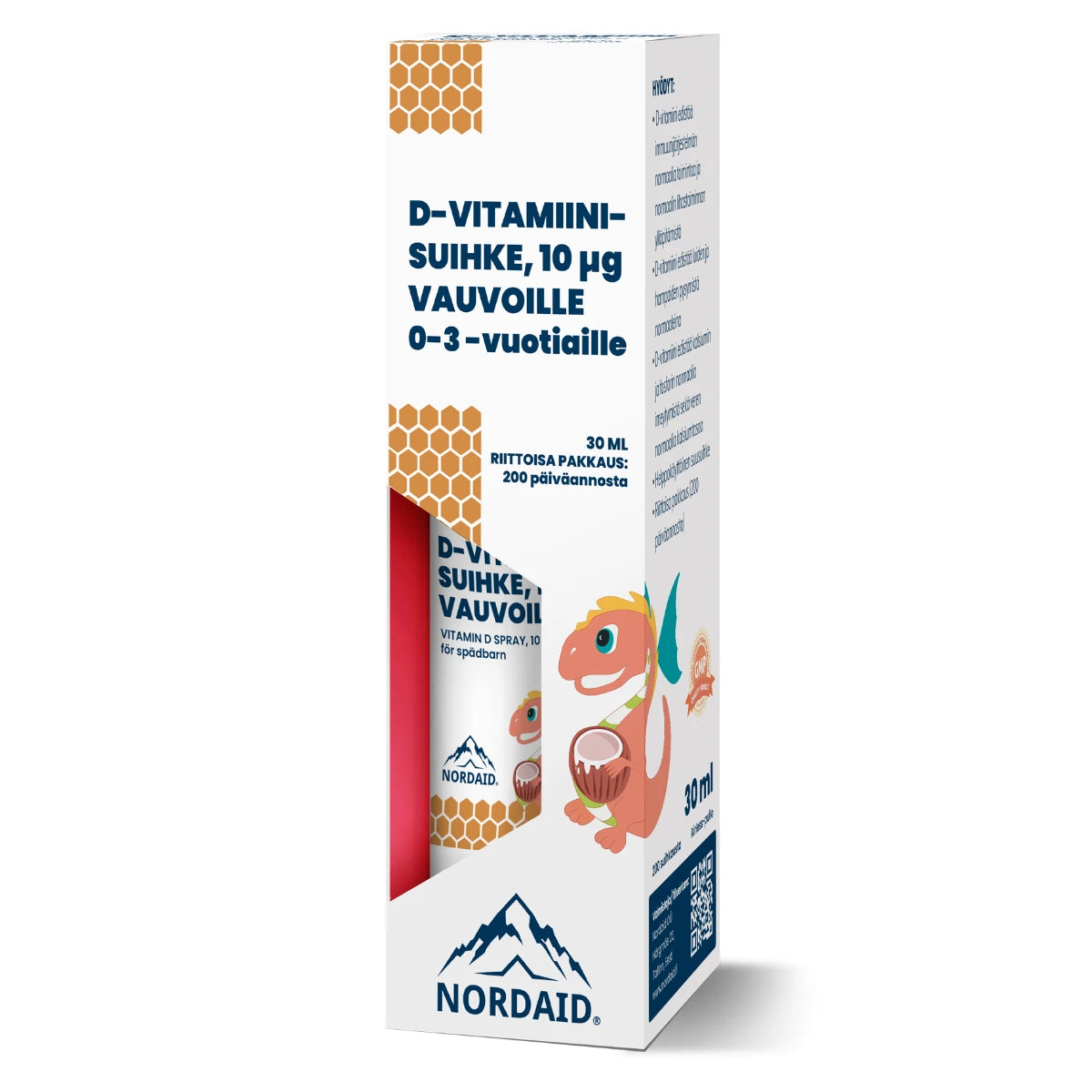 Nordaid 10 mikrog D-vitamiinisuihke vauvoille 30 ml