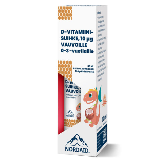 Nordaid 10 mikrog D-vitamiinisuihke vauvoille 30 ml