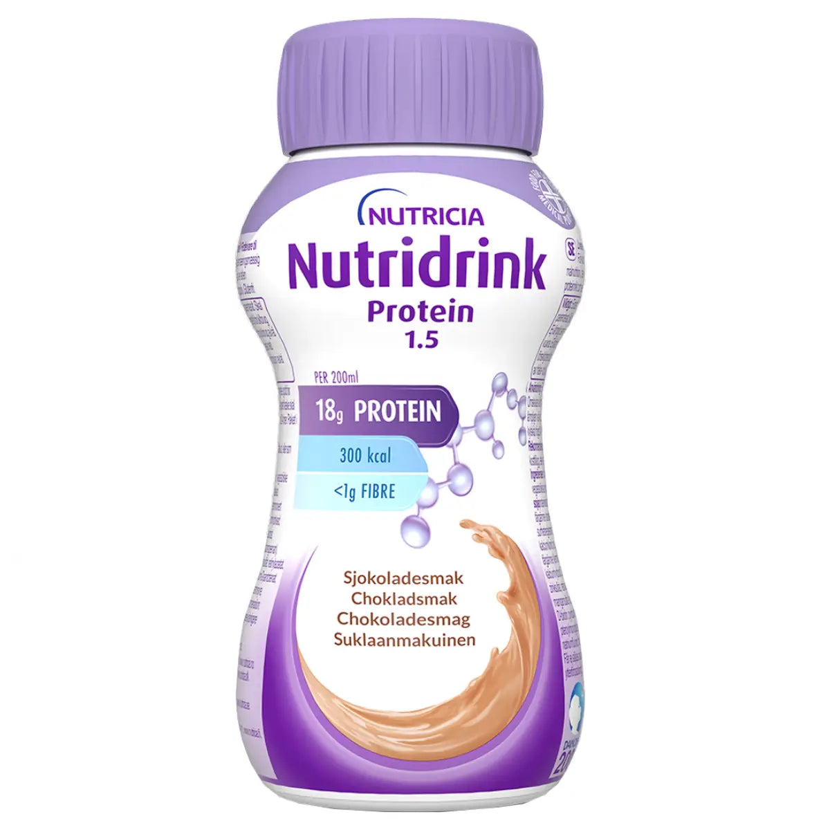 NUTRIDRINK Protein Kaakao (suklaa) 4x200 ml proteiinipitoinen ravintojuoma