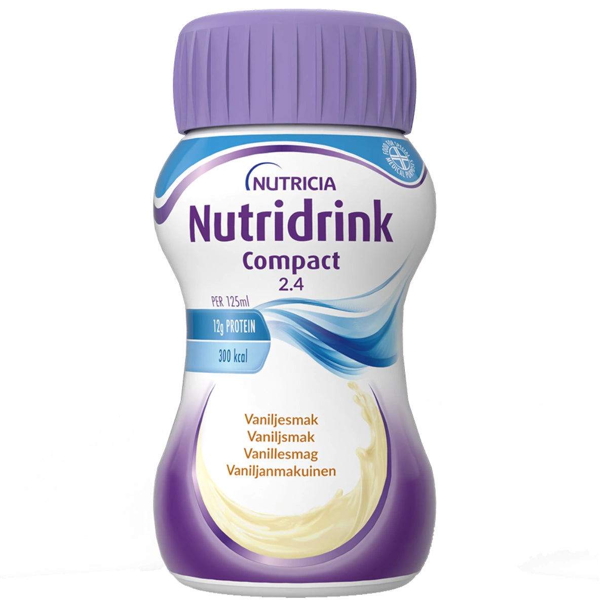 NUTRIDRINK Compact Vanilja 4x125 ml pirtelömäinen täydennysravintojuoma