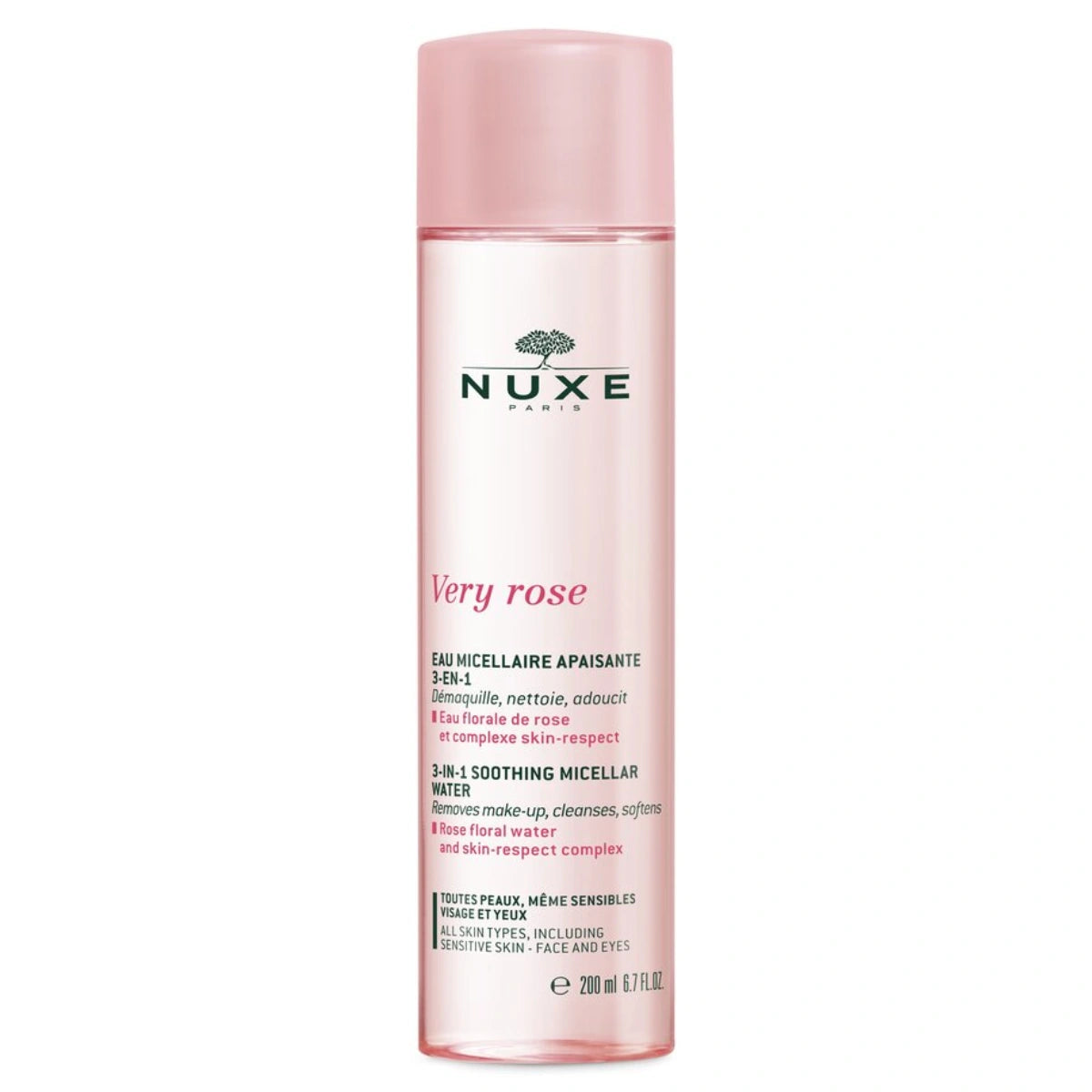 NUXE Very Rose 3-in-1 Hydrating misellivesi 200 ml