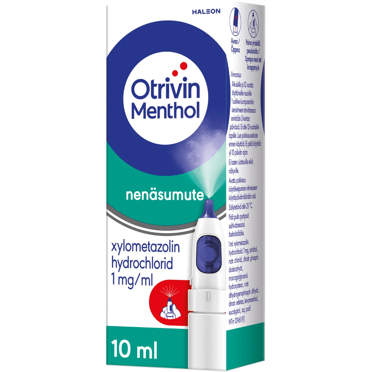 OTRIVIN MENTHOL SÄILYTYSAINEETON nenäsumute, liuos 1 mg/ml Khone-pumppu 10 ml