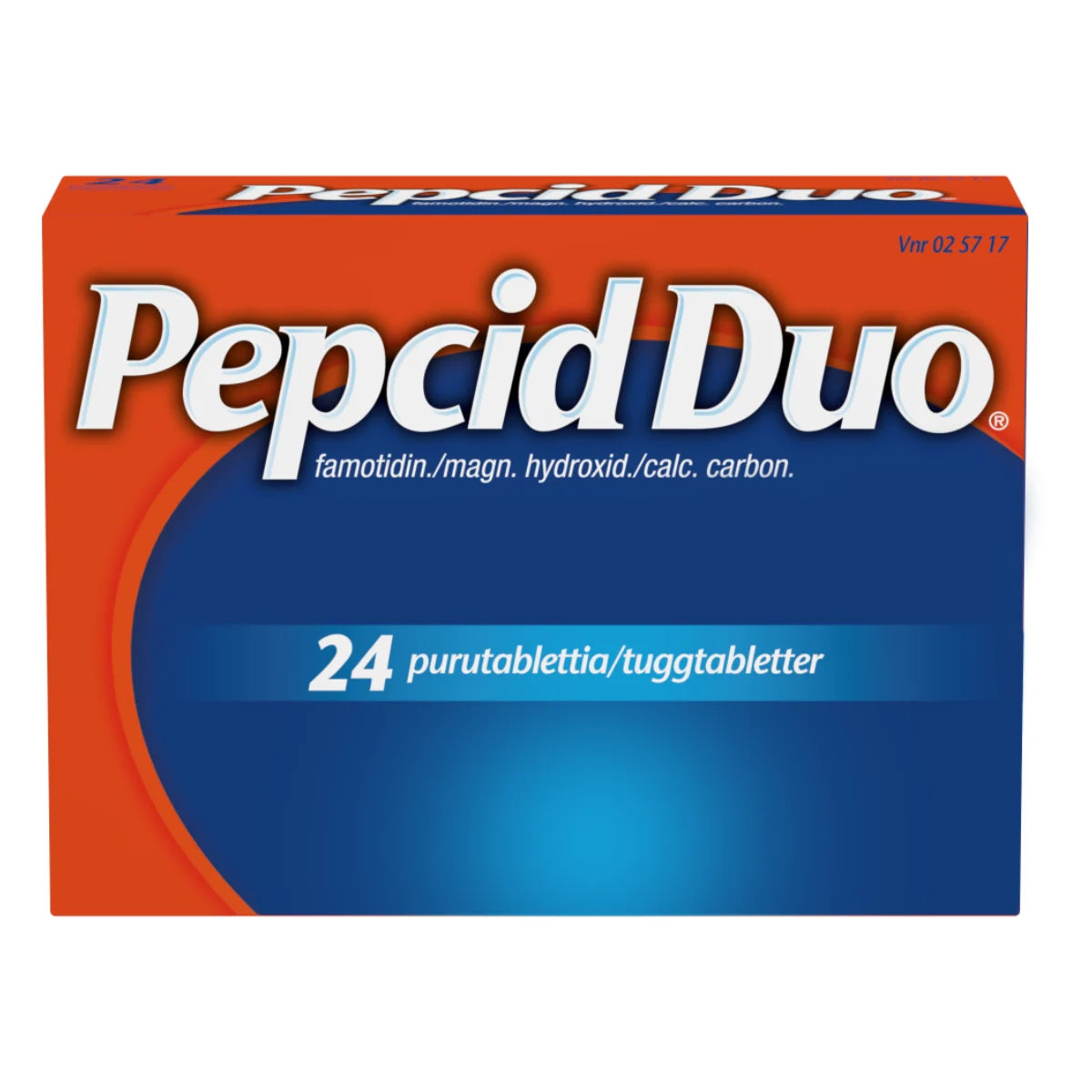 PEPCID DUO 10 mg/165 mg/800 mg purutabletti 24 kpl