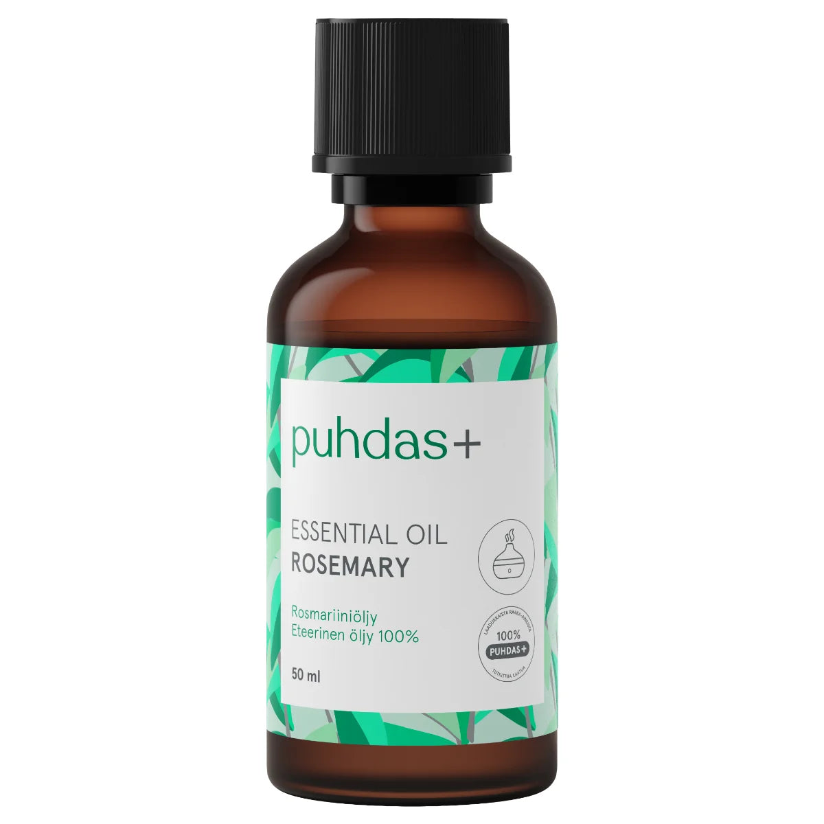 PUHDAS+ 100 % Essential Oil Rosemary eteerinen rosmariiniöljy 50 ml